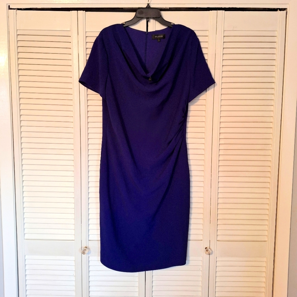 St. John Royal Blue Dress - Picture 2 of 9